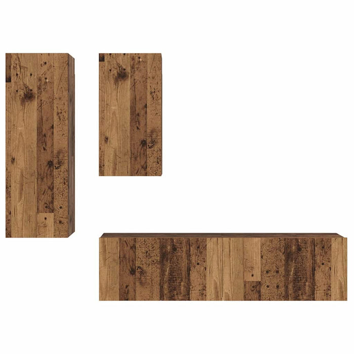 Set mobile TV 4 pcs Legno vecchio 30.5 x 30 x 90 cm 3393282