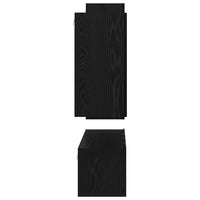 vidaXL Set mobile TV 4 pcs Rovere nero 30.5 x 30 x 90 cm