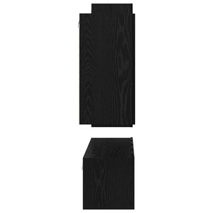 vidaXL Set mobile TV 4 pcs Rovere nero 30.5 x 30 x 90 cm