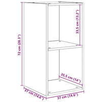 vidaXL Set mobile TV 4 pcs Rovere nero 37 x 37 x 72 cm