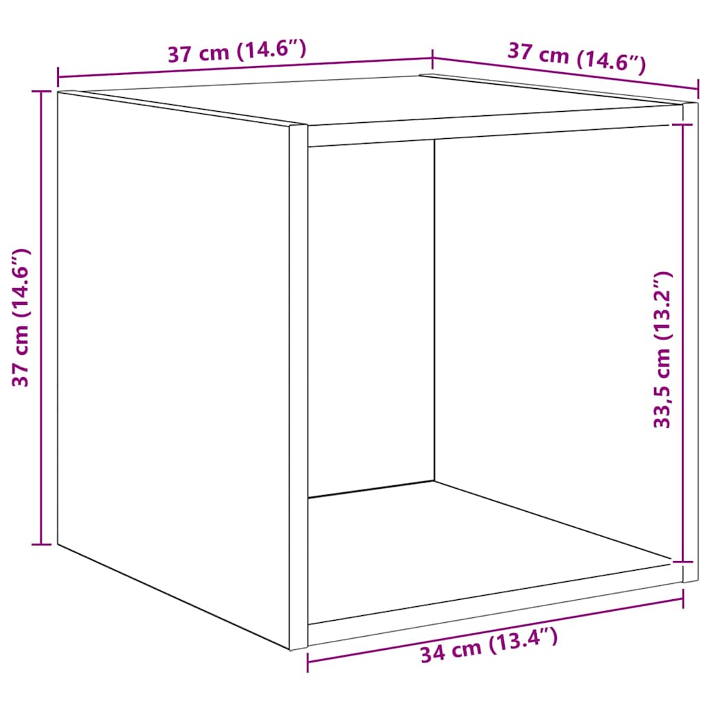 Set mobile TV 4 pcs rovere artigianale 37 x 37 x 72 cm 3393290