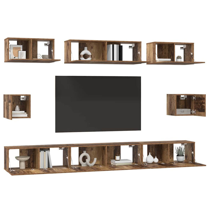 Set di mobili TV Legno vecchio Legno multistrato 3393294
