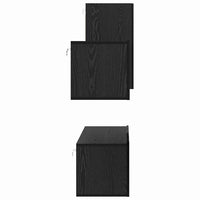 vidaXL Set mobile TV 4 pcs Rovere nero 30.5 x 30 x 60 cm