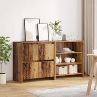vidaXL Sideboards 2 pcs Legno vecchio 70 x 41 x 75 cm