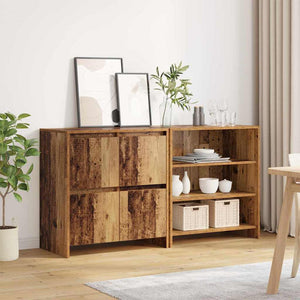 vidaXL Sideboards 2 pcs Legno vecchio 70 x 41 x 75 cm