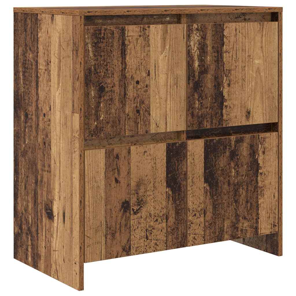 Credenza 2 pz-Set di 2 Buffet-Armadio da cucina Legno vecchio 70 x 41 x 75 cm Legno multistrato
