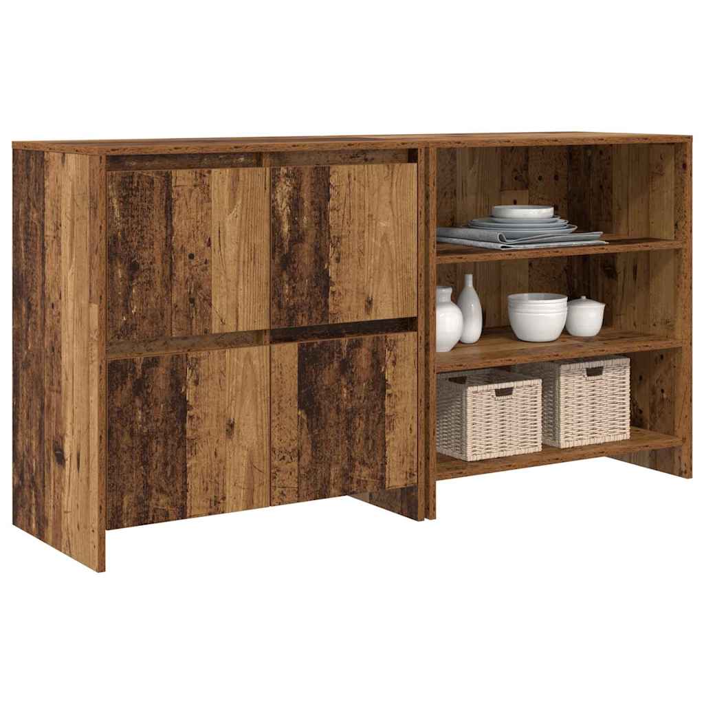 vidaXL Sideboards 2 pcs Legno vecchio 70 x 41 x 75 cm