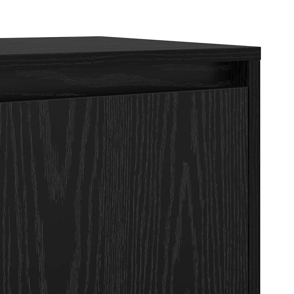 vidaXL Sideboards 2 pcs Rovere nero 70 x 41 x 75 cm Legno multistrato