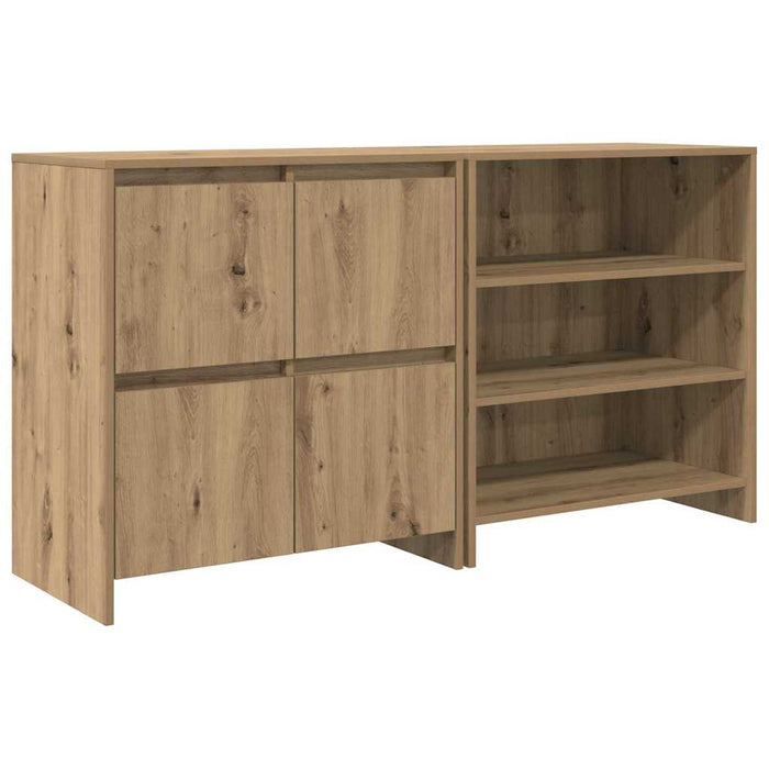 Credenza 2 pz-Set di 2 Buffet-Armadio da cucina Rovere artigianale 70 x 41 x 75 cm