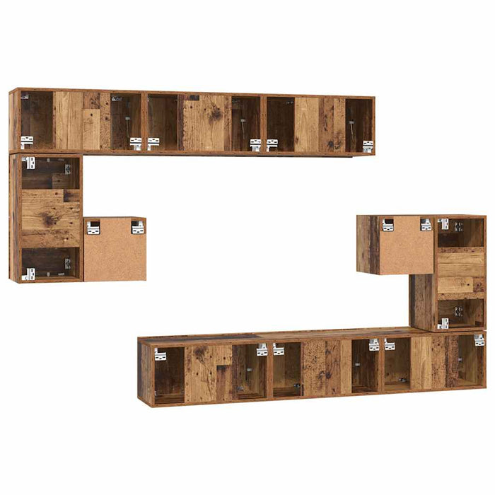 Set mobile TV 10 pcs Legno vecchio 60 x 30 x 30 cm 3393318