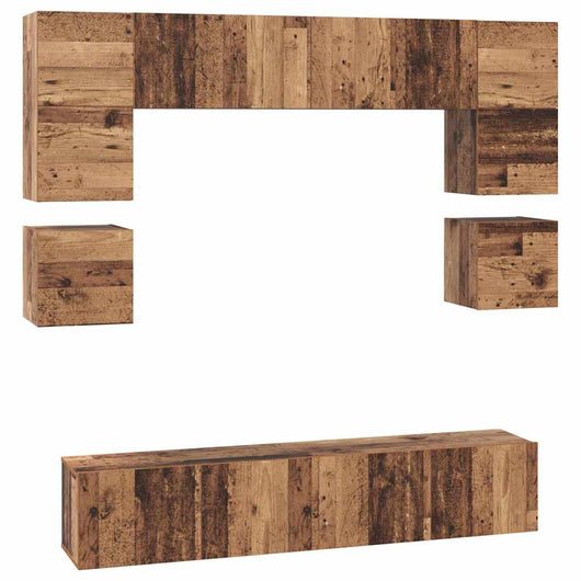 Set mobile TV 8 pcs Legno vecchio 80 x 30 x 30 cm 3393333