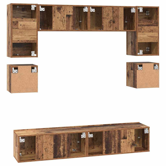 Set mobile TV 8 pcs Legno vecchio 80 x 30 x 30 cm 3393333