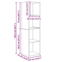 Set mobile TV 3 pz-Set di 3 Credenza per TV Legno vecchio Legno multistrato 135325