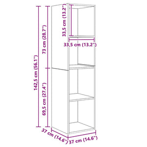 Set di mobili TV 3 pcs Rovere nero 37 x 37 x 142.5 cm 3393340