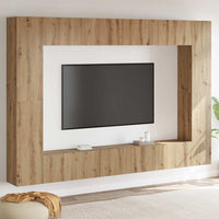 vidaXL Set mobile TV 8 pcs rovere artigianale Medio 100 x 30 x 30 cm