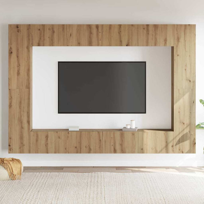 vidaXL Set mobile TV 8 pcs rovere artigianale Medio 100 x 30 x 30 cm