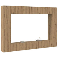 vidaXL Set mobile TV 8 pcs rovere artigianale Medio 100 x 30 x 30 cm