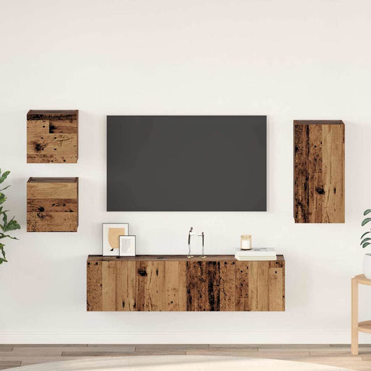 vidaXL Set mobile TV 5 pcs Legno vecchio 30.5 x 30 x 60 cm