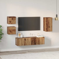 vidaXL Set mobile TV 5 pcs Legno vecchio 30.5 x 30 x 60 cm