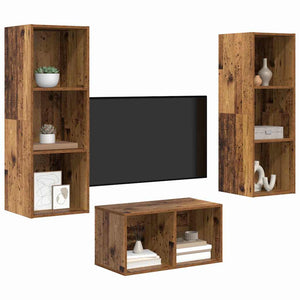 Set mobile TV Legno vecchio 37 x 37 x 107 cm Legno multistrato 3393363
