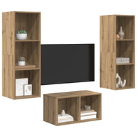Set mobile TV rovere artigianale 37 x 37 x 107 cm 3393365