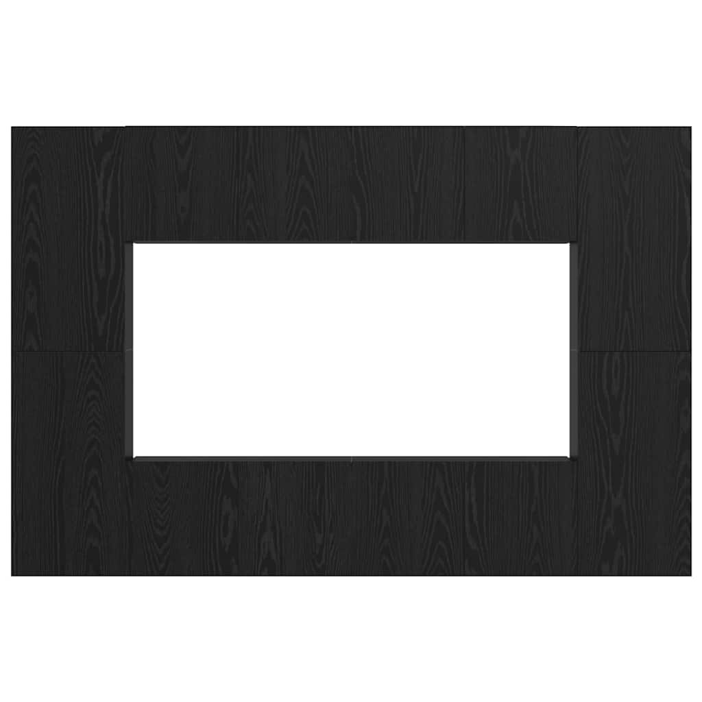 Set mobile TV Montaggio a parete-Credenza per TV Rovere Nero Legno multistrato 831525