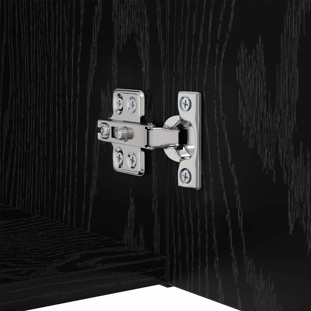 Set mobile TV Montaggio a parete 5 pcs Rovere Nero 3393385