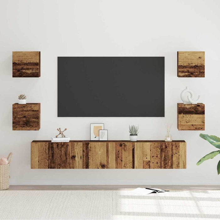 Set mobile TV 7 pcs Legno vecchio 60 x 30 x 30 cm 3393396