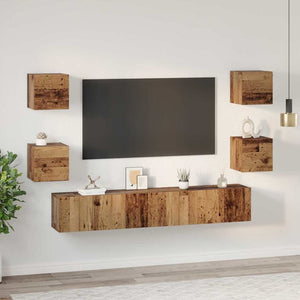 Set mobile TV 7 pcs Legno vecchio 60 x 30 x 30 cm 3393396
