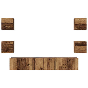 Set mobile TV 7 pcs Legno vecchio 60 x 30 x 30 cm 3393396