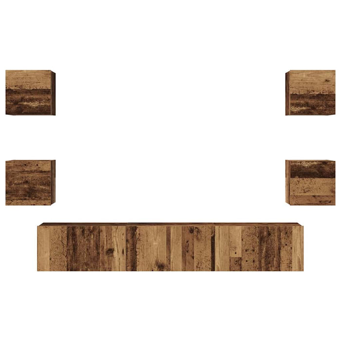 Set mobile TV 7 pcs Legno vecchio 60 x 30 x 30 cm 3393396