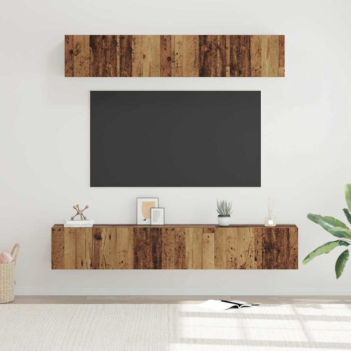 vidaXL Set di mobili TV 5 pcs Legno vecchio Standard Media