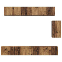 Set mobile TV con cassetto 6 pcs Legno vecchio 100 x 30 x 30 cm 3393441