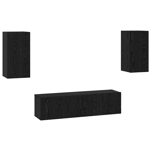 Set mobile TV 4 pcs Rovere Nero Media 60 x 30 x 30 cm 3393463