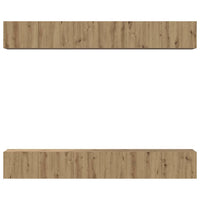 Set mobile TV 6 pz-Set di 6 Credenza per TV Rovere artigianale Legno multistrato 721444