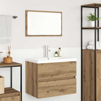 vidaXL Set di mobili per il bagno 3 pcs rovere artigianale
