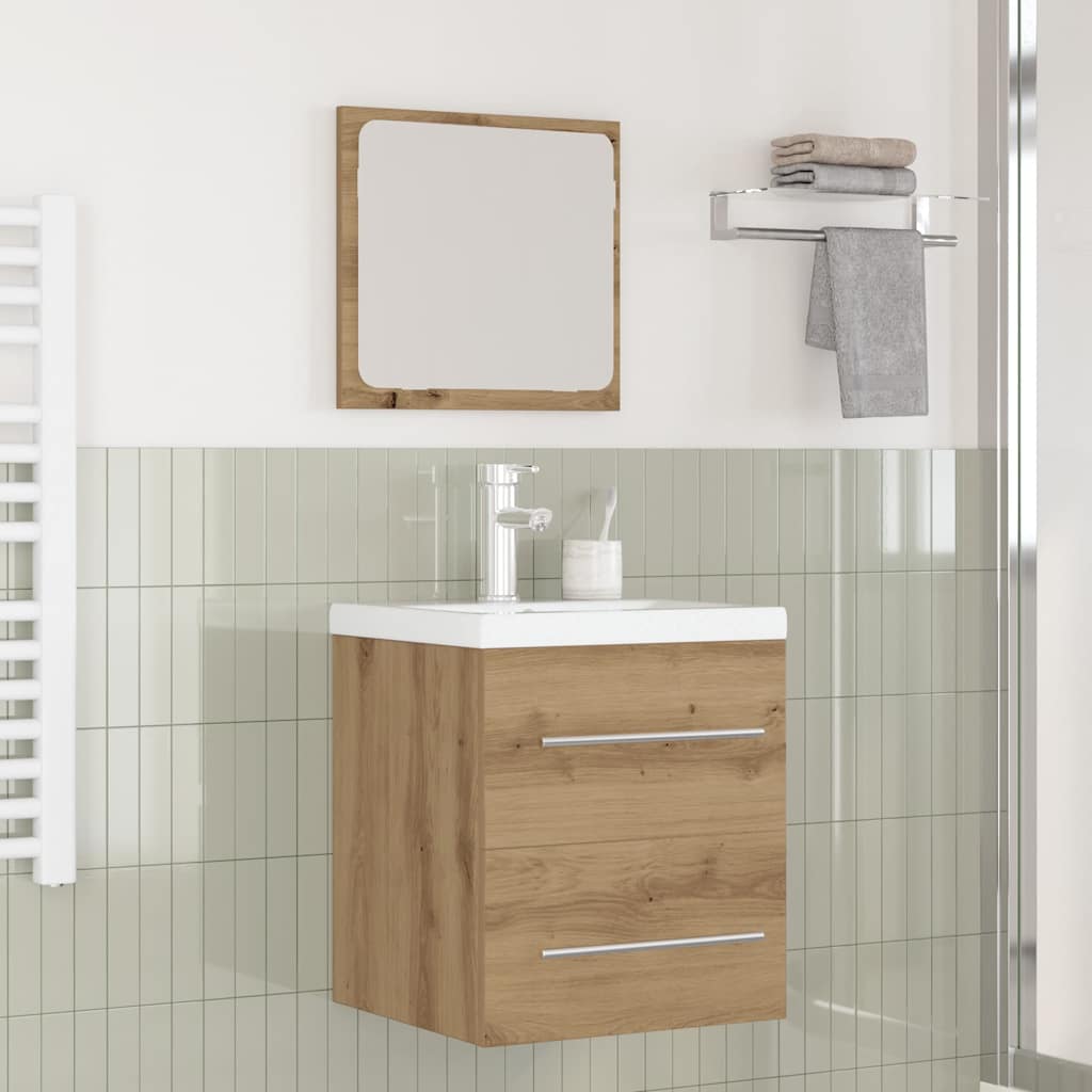 Set di mobili per il bagno 2 pcs Rovere nero 41 x 38.5 x 48 cm 3393508