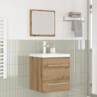Set di mobili per il bagno 2 pcs Rovere nero 41 x 38.5 x 48 cm 3393508