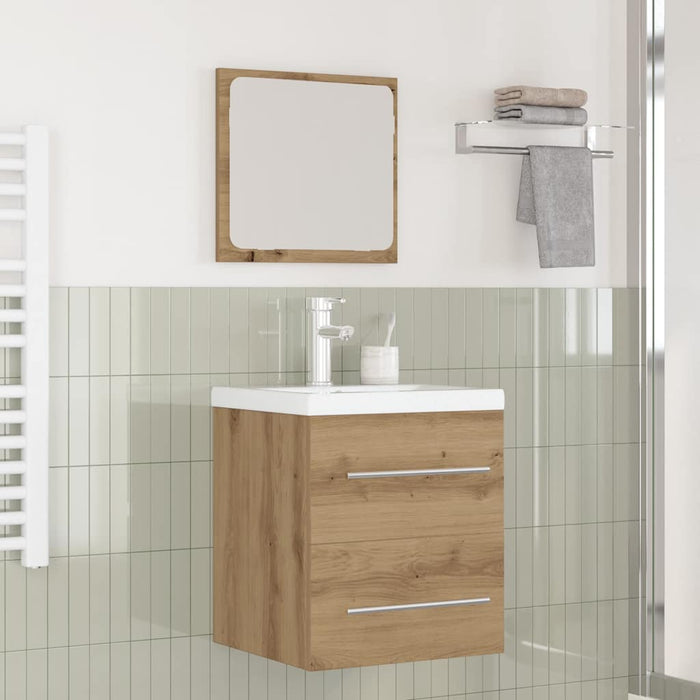 Set di mobili per il bagno 2 pcs Rovere nero 41 x 38.5 x 48 cm 3393508