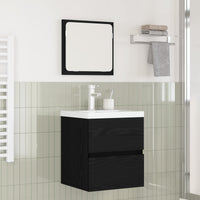 Set di mobili per il bagno 2 pcs Rovere Nero e Bianco 3393511