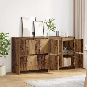 vidaXL Sideboards 2 pcs Legno vecchio 70 x 41 x 75 cm