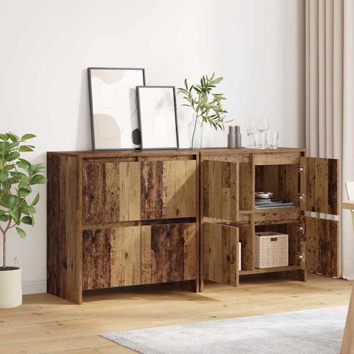 vidaXL Sideboards 2 pcs Legno vecchio 70 x 41 x 75 cm