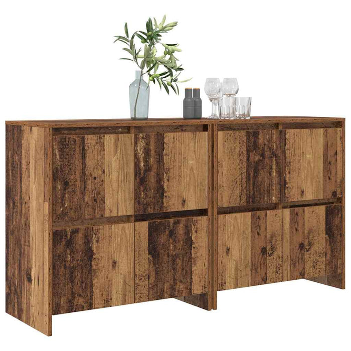 vidaXL Sideboards 2 pcs Legno vecchio 70 x 41 x 75 cm