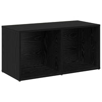 Set mobile TV 2 pz-Set di 2 Credenza per TV Rovere Nero 37 x 35 x 72 cm