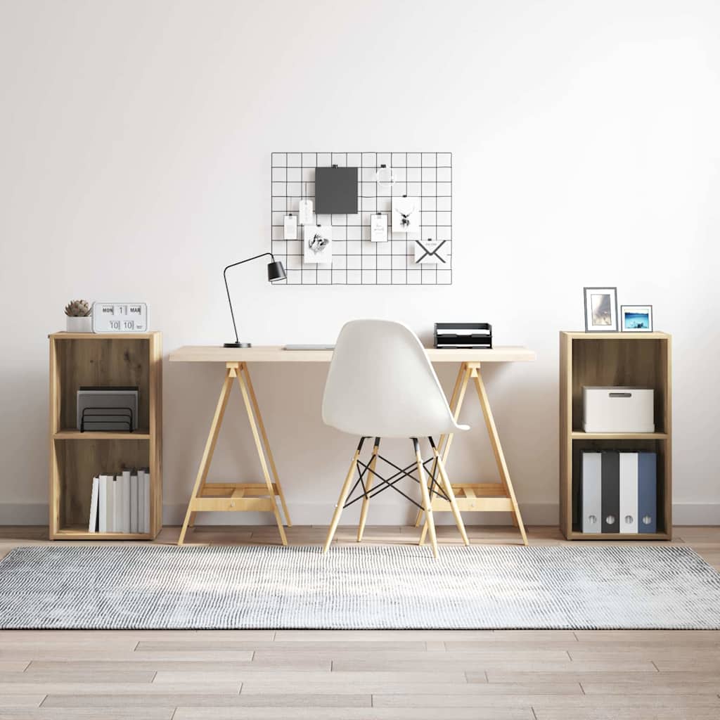 vidaXL Set mobile TV 2 pcs Rovere artigianale Legno multistrato