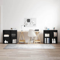 vidaXL Set mobile TV 4 pcs Rovere nero 37 x 35 x 72 cm