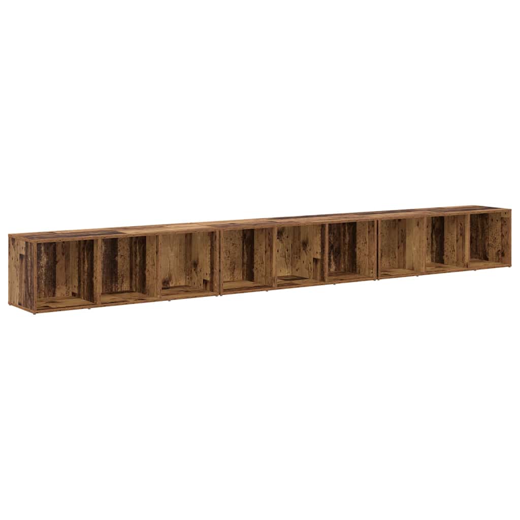 Set mobile TV 3 pz-Set di 3 Credenza per TV Legno vecchio 37 x 35 x 107,5 cm