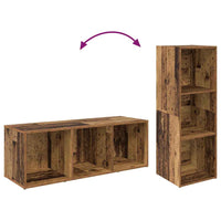 Set mobile TV 3 pz-Set di 3 Credenza per TV Legno vecchio 37 x 35 x 107,5 cm