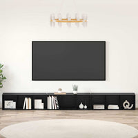 Set mobile TV 3 pz-Set di 3 Credenza per TV Rovere Nero 37 x 35 x 107,5 cm