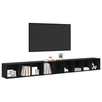 Set mobile TV 3 pz-Set di 3 Credenza per TV Rovere Nero 37 x 35 x 107,5 cm